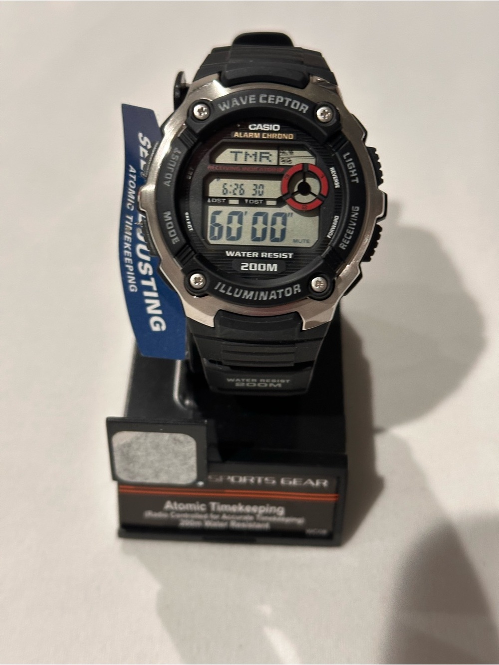 Casio Wave Ceptor Atomic Watch 200M Water Resist Illuminator Sport Gear